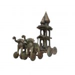 Brass Cart with Elephants