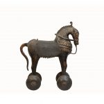 Brass Horse On Wheels