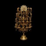 Brass Lamp Big Size with peacock on top