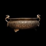 White Metal Urli with peacock handles