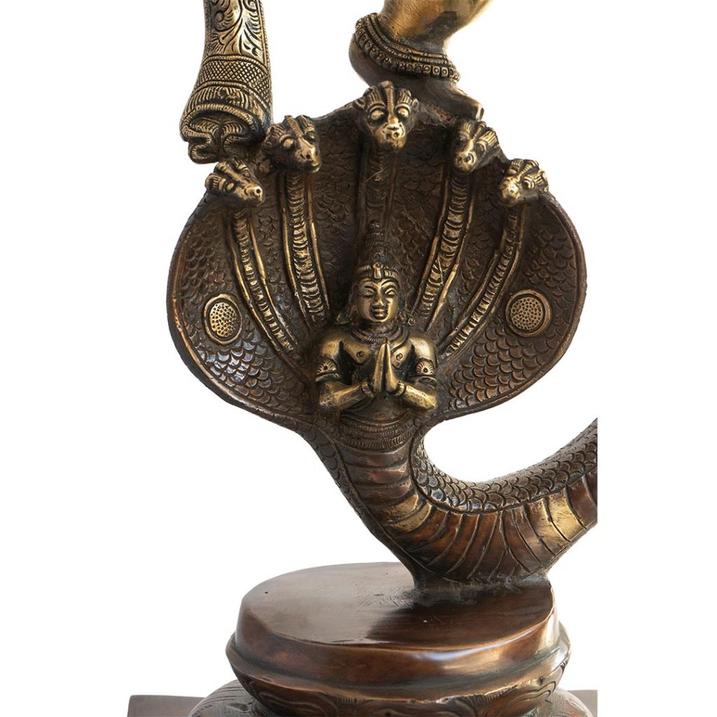 Buy Ganesha Idol Standing On snake For Home.
