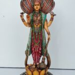 Fibre Standing Vishnu with Cobra on Top (12 inches tall)