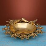 Brass Urli Flower Butterfly