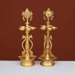 Brass Shankh Chakra Diya Lamp