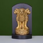 Brass Ashoka Stambh Emblem Ashok Chakra Pillar Memento Sculpture