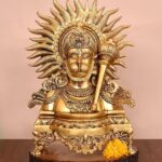 Brass Hanuman Bust (14.5 inches) Lord Hanuman/Bajrang Bali