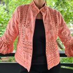 Banjara Peach Mirror Work Jacket
