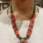 92.5 Sterling Silver Necklace/Coral & Turquoise Stones/Traditional Rajasthani Tribal-Ethnic Jewellery