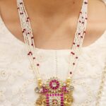 Kundan Necklace with Pearl Beads Strings/Silver 92.5 Sterling Silver